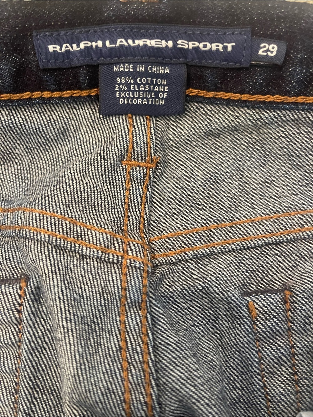 Ralph Lauren Blue Label Dark Blue Denim Jeans with Embroidered Crest - Picture 6 of 12